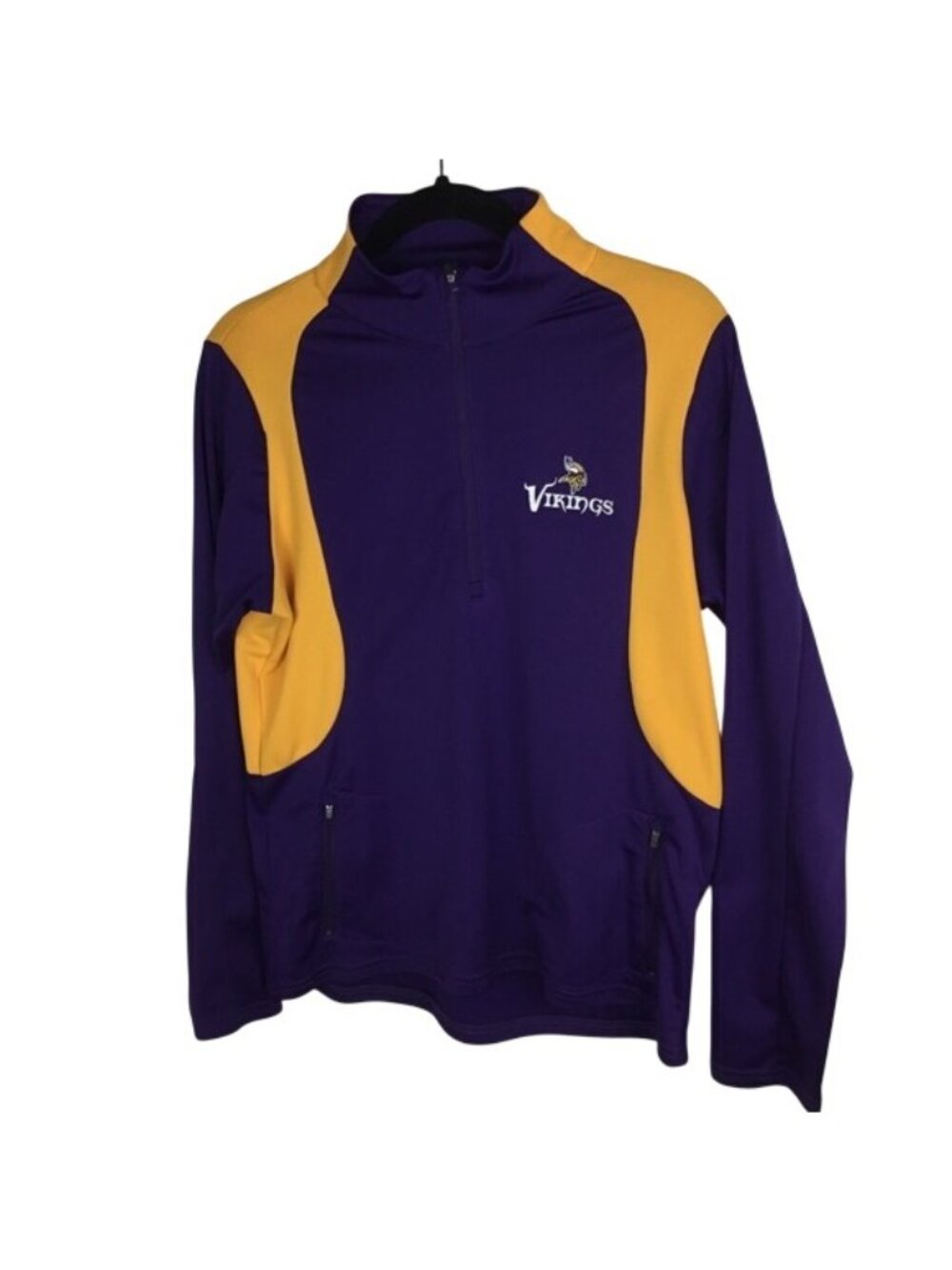 Antigua Minnesota Vikings Quarter Zipper Jacket Womens Medium